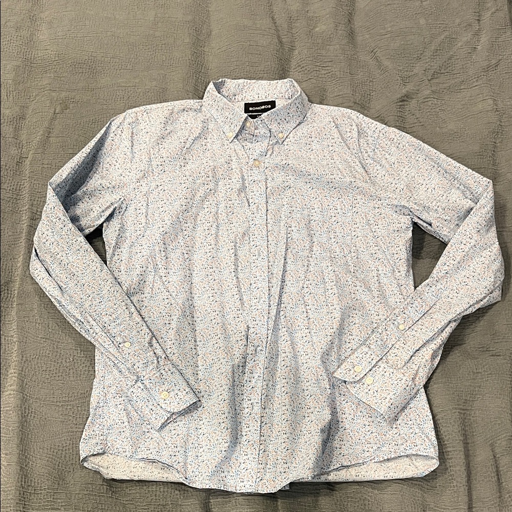 Bonobos Light Blue and White Casual Shirt